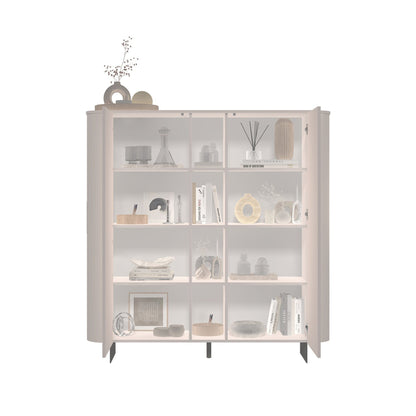 Ortega Sideboard, Two Doors, Display Shelves - Cashmere Taupe Finish
