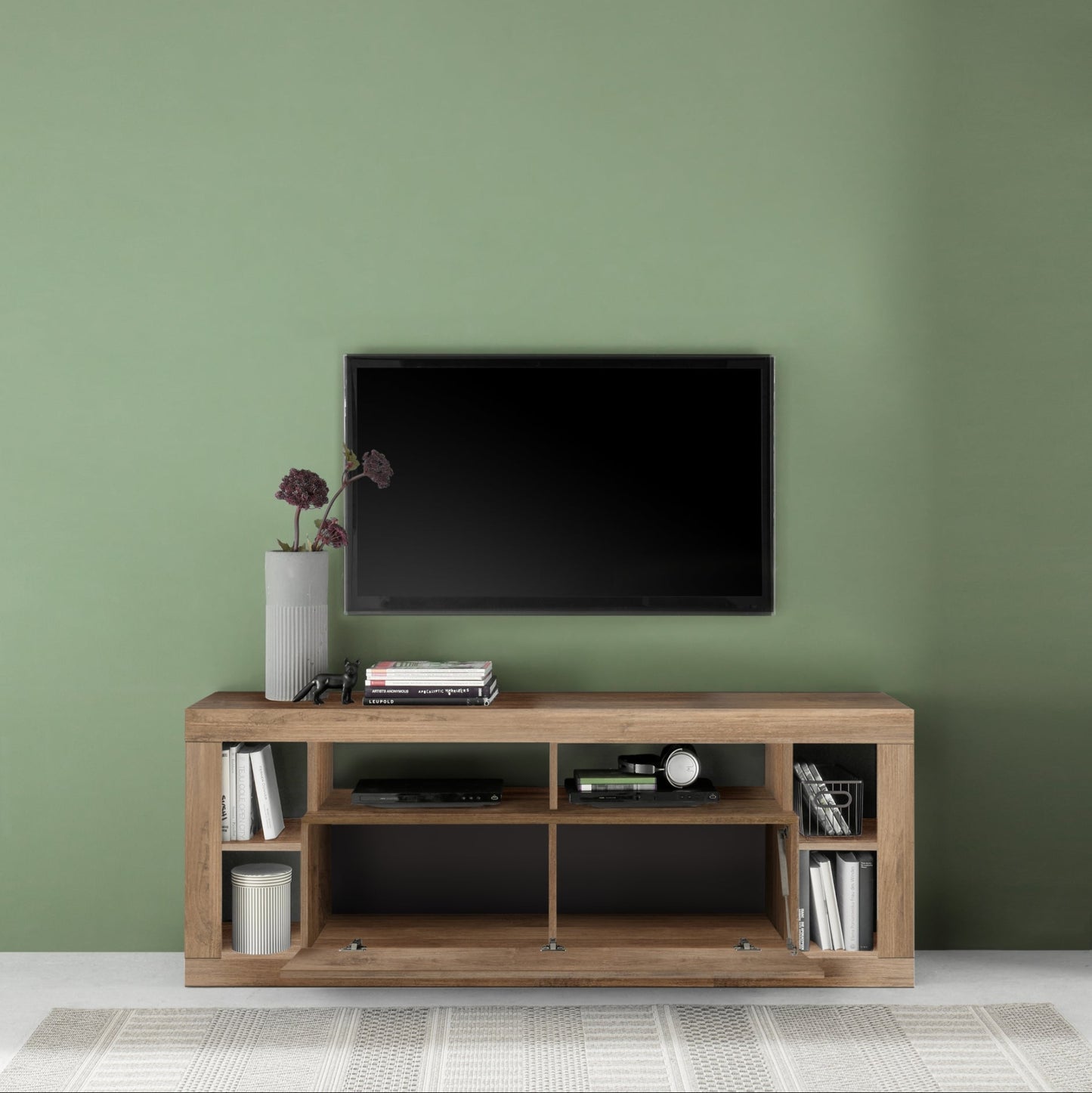 Rolo TV Stand - Mercure Oak Finish