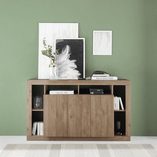 Rolo Sideboard, Three Door - Mercure Oak Finish