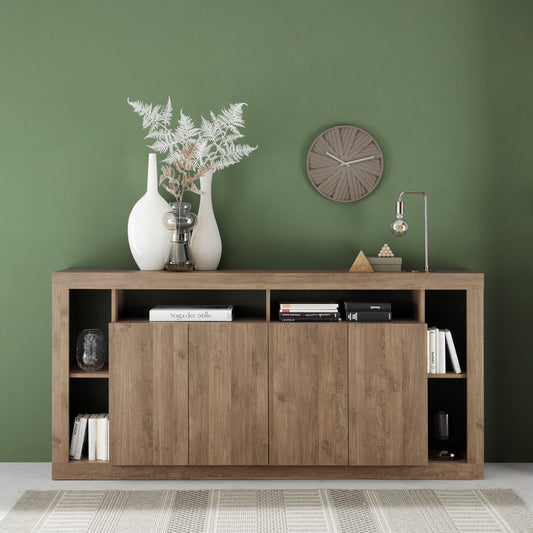 Rolo Sideboard, Four Door - Mercure Oak Finish