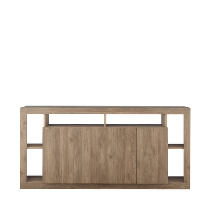 Rolo Sideboard, Four Door - Mercure Oak Finish