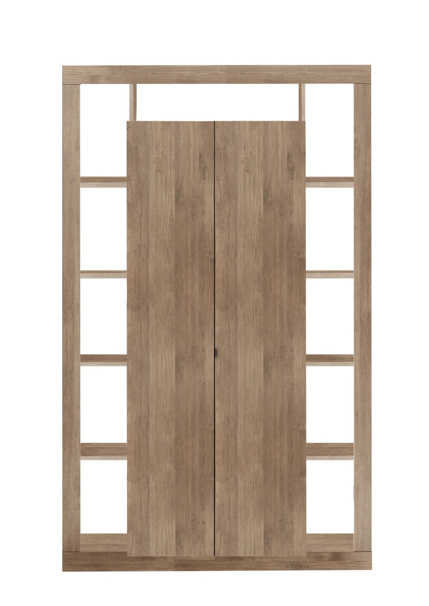 Rolo Bookcase and Storage Unit, Two Doors - Mercure Oak Finish