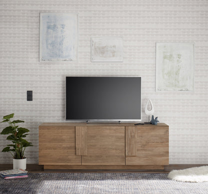 Jesolo TV Stand, Three Doors - Mercure Oak Finish