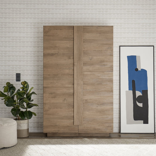 Jesolo High Sideboard, Two Doors - Mercure Oak Finish