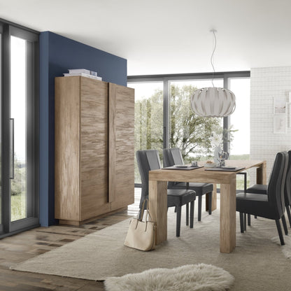 Jesolo High Sideboard, Two Doors - Mercure Oak Finish