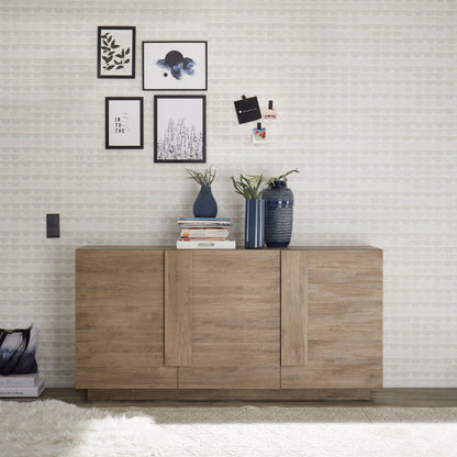 Jesolo Sideboard, Three Door - Mercure Oak Finish