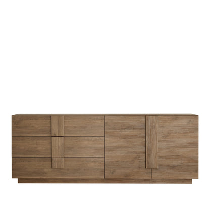 Jesolo Sideboard, Three Drawers, Two Doors - Mercure Oak Finish