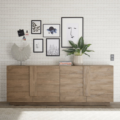 Jesolo Sideboard, Four Doors - Mercure Oak Finish