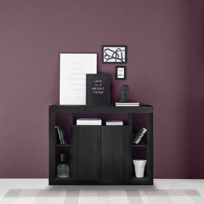 Rolo Sideboard, Two Door - Black Ash Finish
