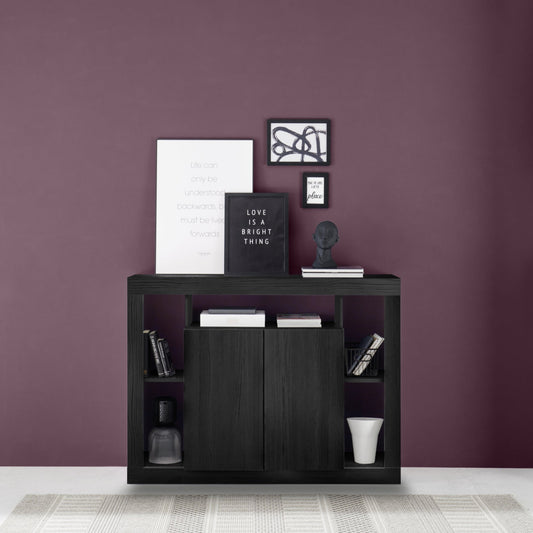 Rolo Sideboard, Two Door - Black Ash Finish