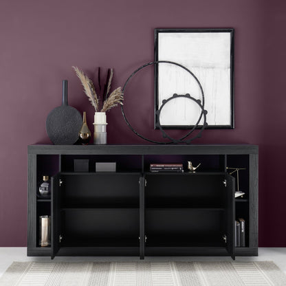 Rolo Sideboard, Four Door - Ash Black
