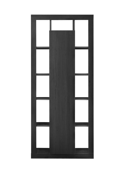 Rolo  Bookcase and Storage Unit, One Door - Black Ash Finish