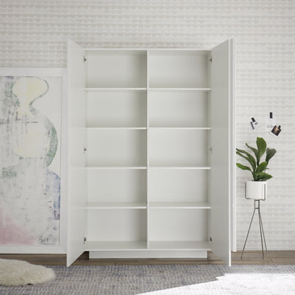 Jesolo High Sideboard, Two Doors - Gloss White Finish