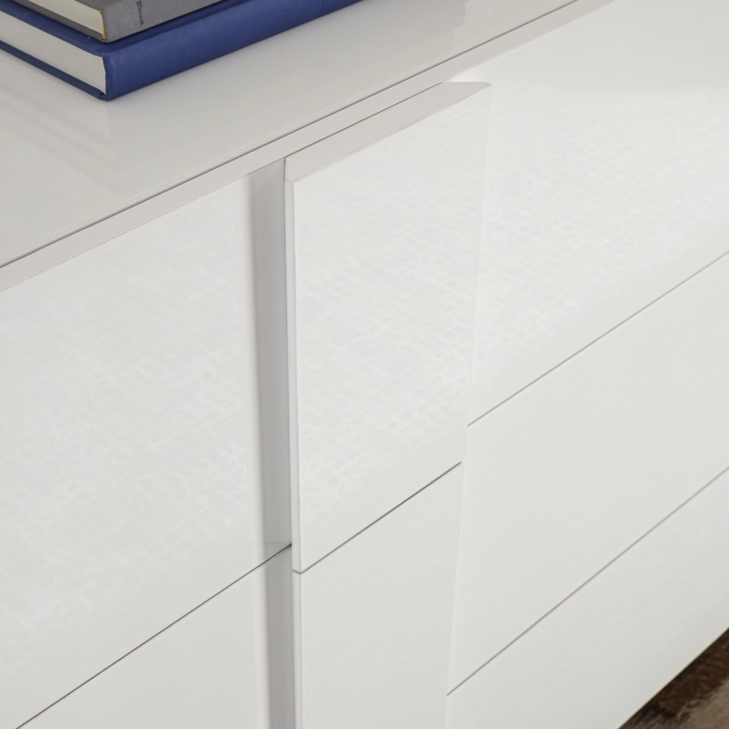 Jesolo Sideboard, One Door, Three Drawers - Gloss White Finish