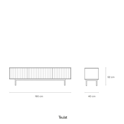 Sierra TV Stand, Two Door, One Drop Down Flap with AV Access, Three Shelves, Wood with Metal Frame - Matt Black Finish
