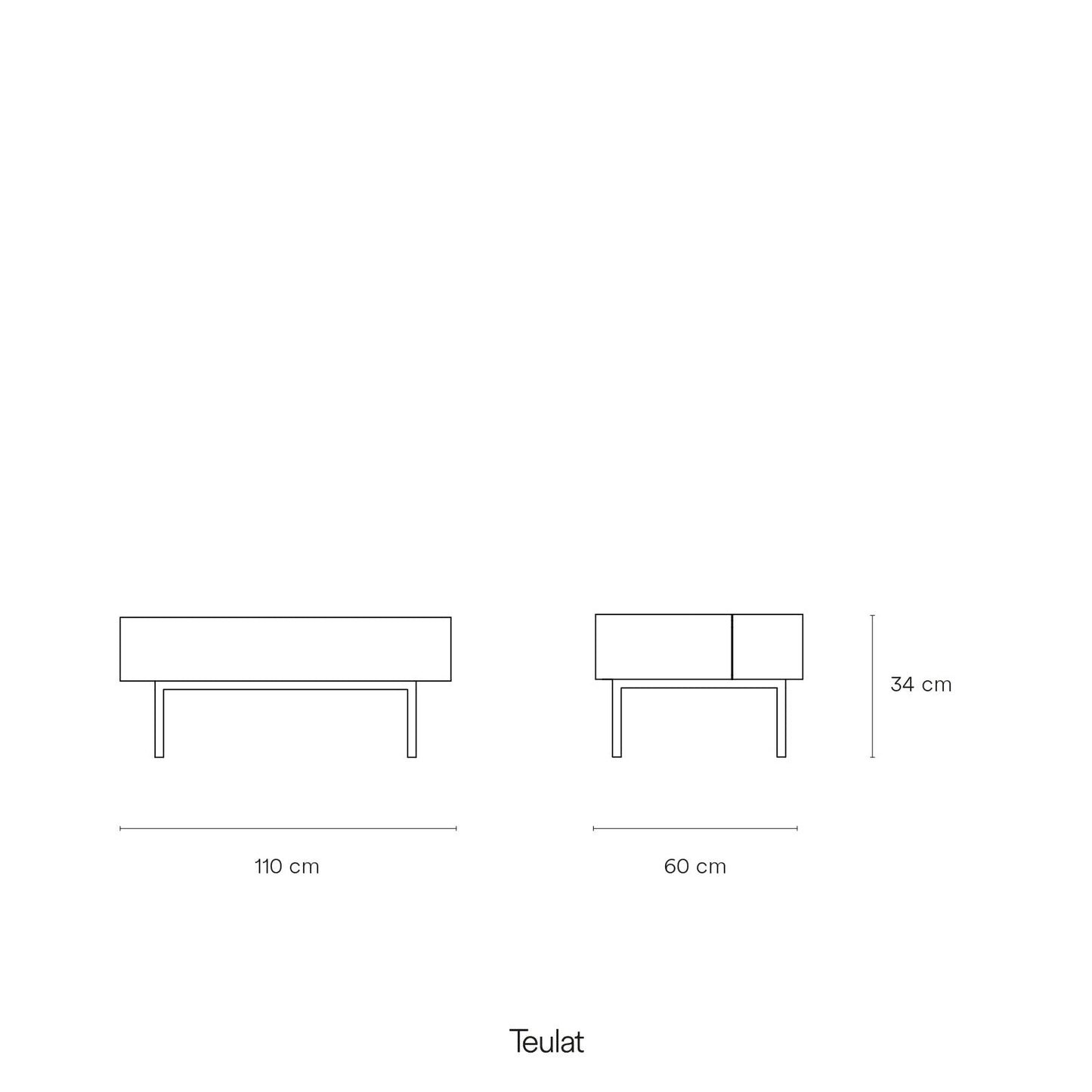 Arista Coffee Table, Rectangular, Two Drawer - Matt White and Light Oak Finish