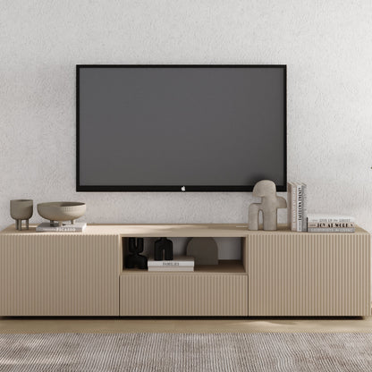 Raveena TV Unit, Two Doors, One Drawer - Cashmere Finish