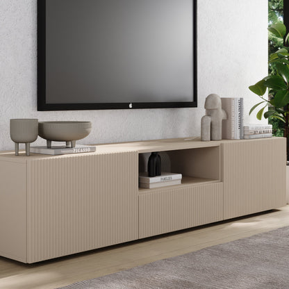 Raveena TV Unit, Two Doors, One Drawer - Cashmere Finish
