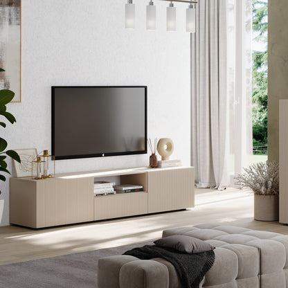 Raveena TV Unit, Two Doors, One Drawer - Cashmere Finish