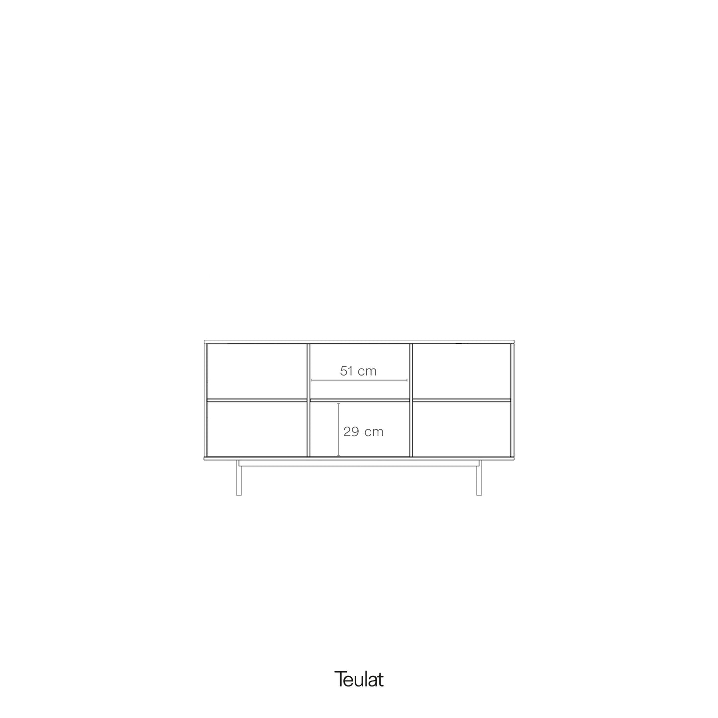 Sierra Sideboard, Three Door, Three Drawers, Four Shelves, Wood with Metal Frame - Matt White Finish