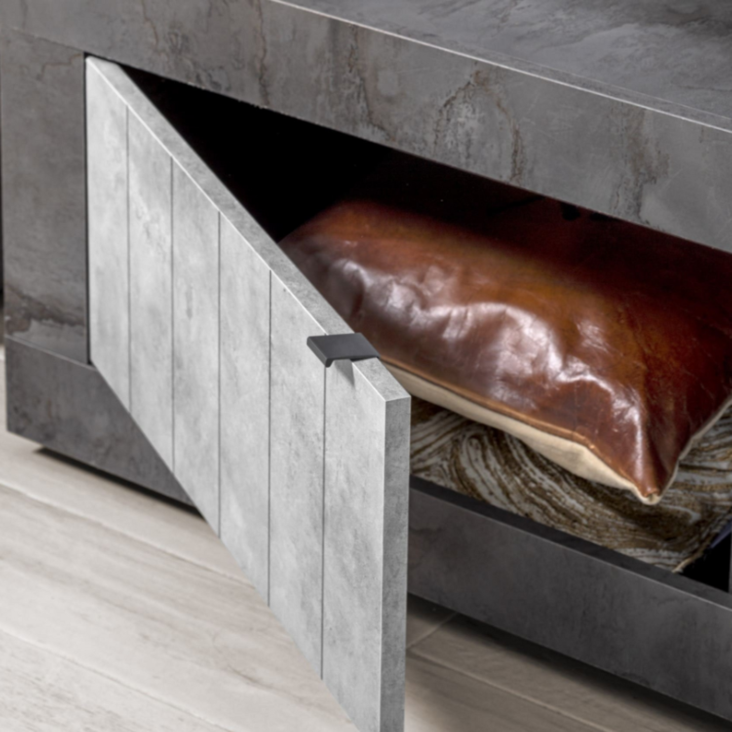 Como Large TV Unit - Anthracite and Grey Finish