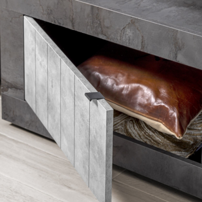 Como Large TV Unit - Anthracite and Grey Finish