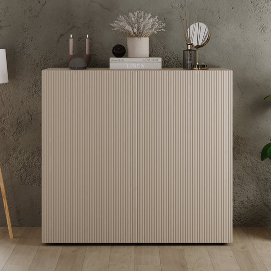 Raveena High Sideboard, Two Door - Cashmere Finish