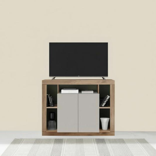 Cashmere Taupe Small Sideboard Two-Door Storage & Shelves - Rolo Collection