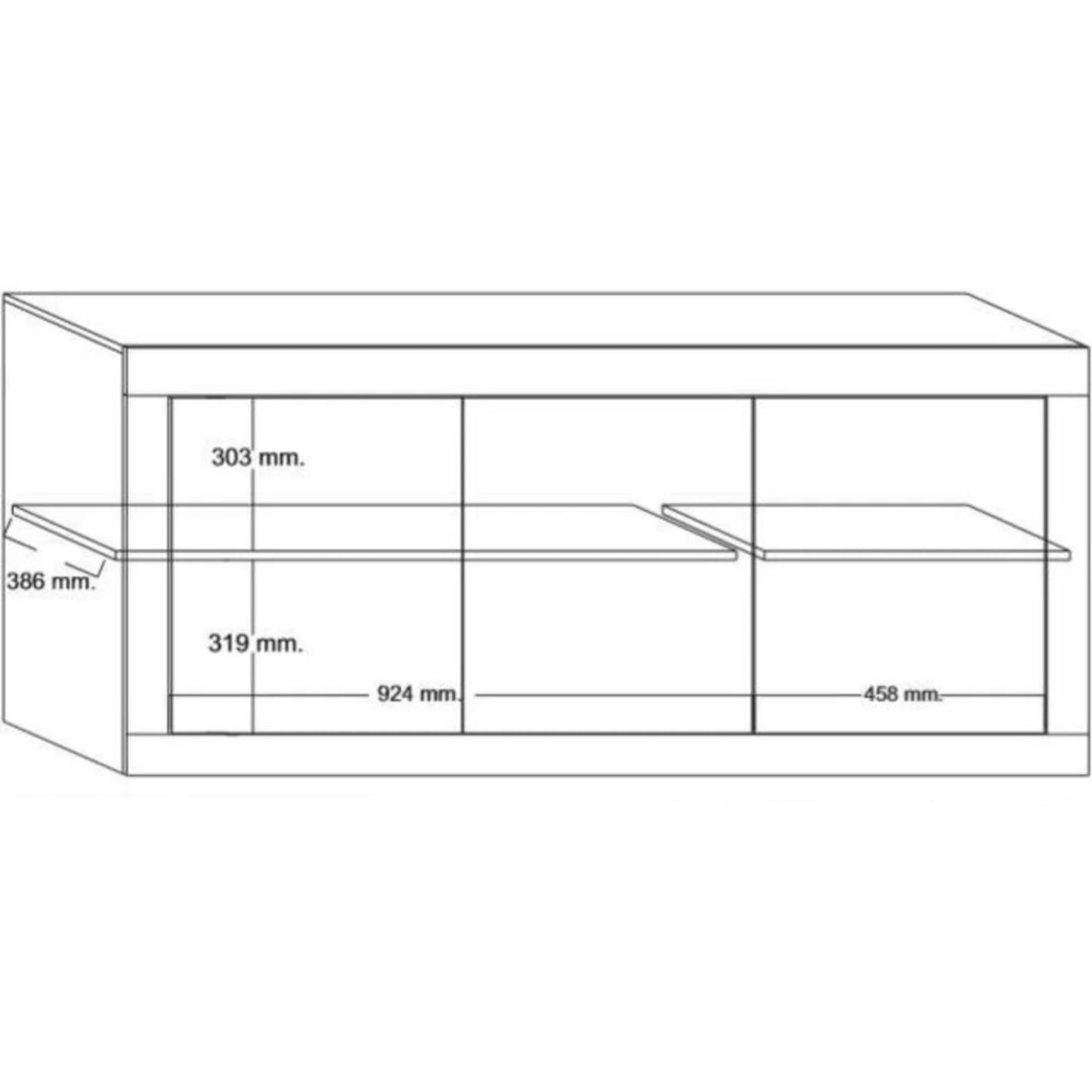 Bologna Three Door Sideboard - Gloss White Finish