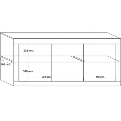 Bologna Three Door Sideboard - Gloss White Finish
