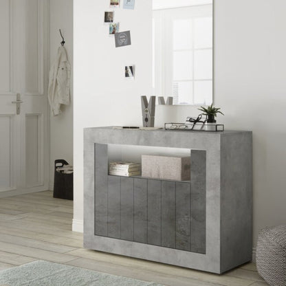 Como Sideboard, Two Door, AV Storage - Grey and Anthracite Finish