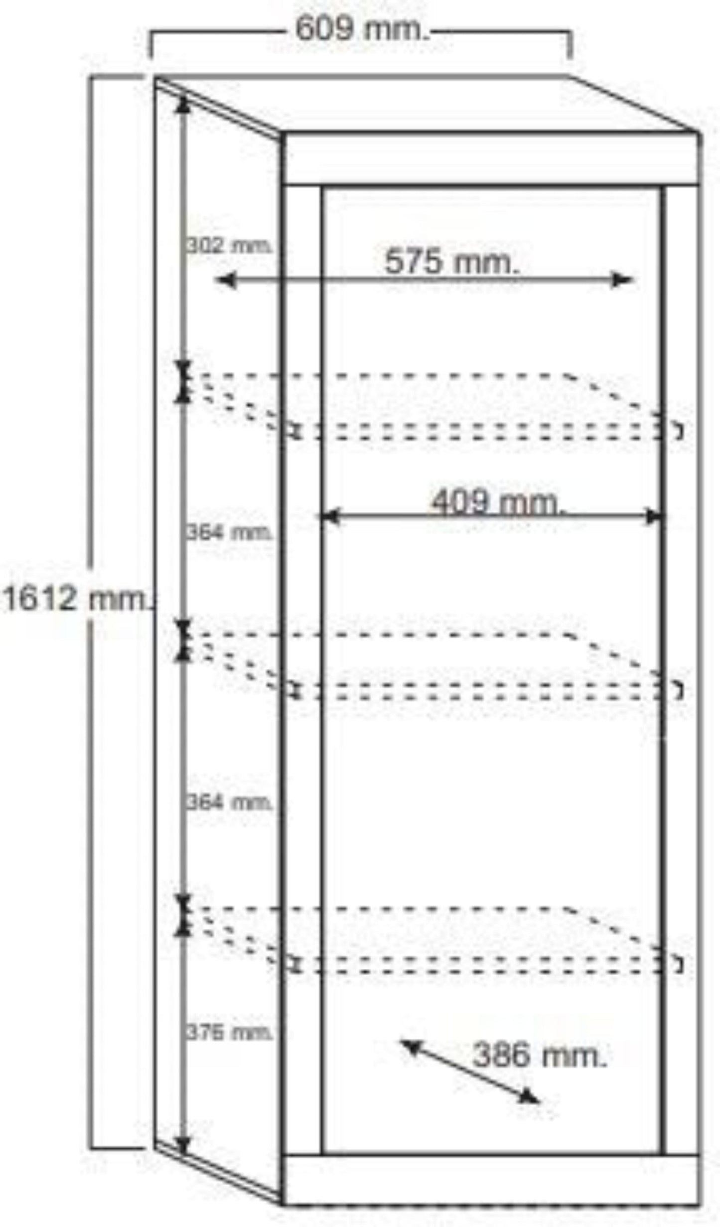 Urbino Display Cabinet, Two Glass Doors, Optional LED Spotlight  - White Gloss Finish