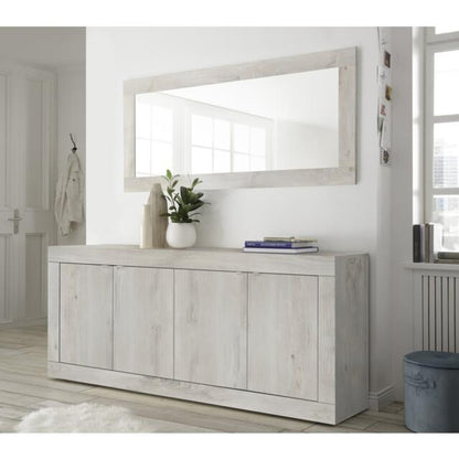 Urbino Sideboard, Four Door - White Pine Finish