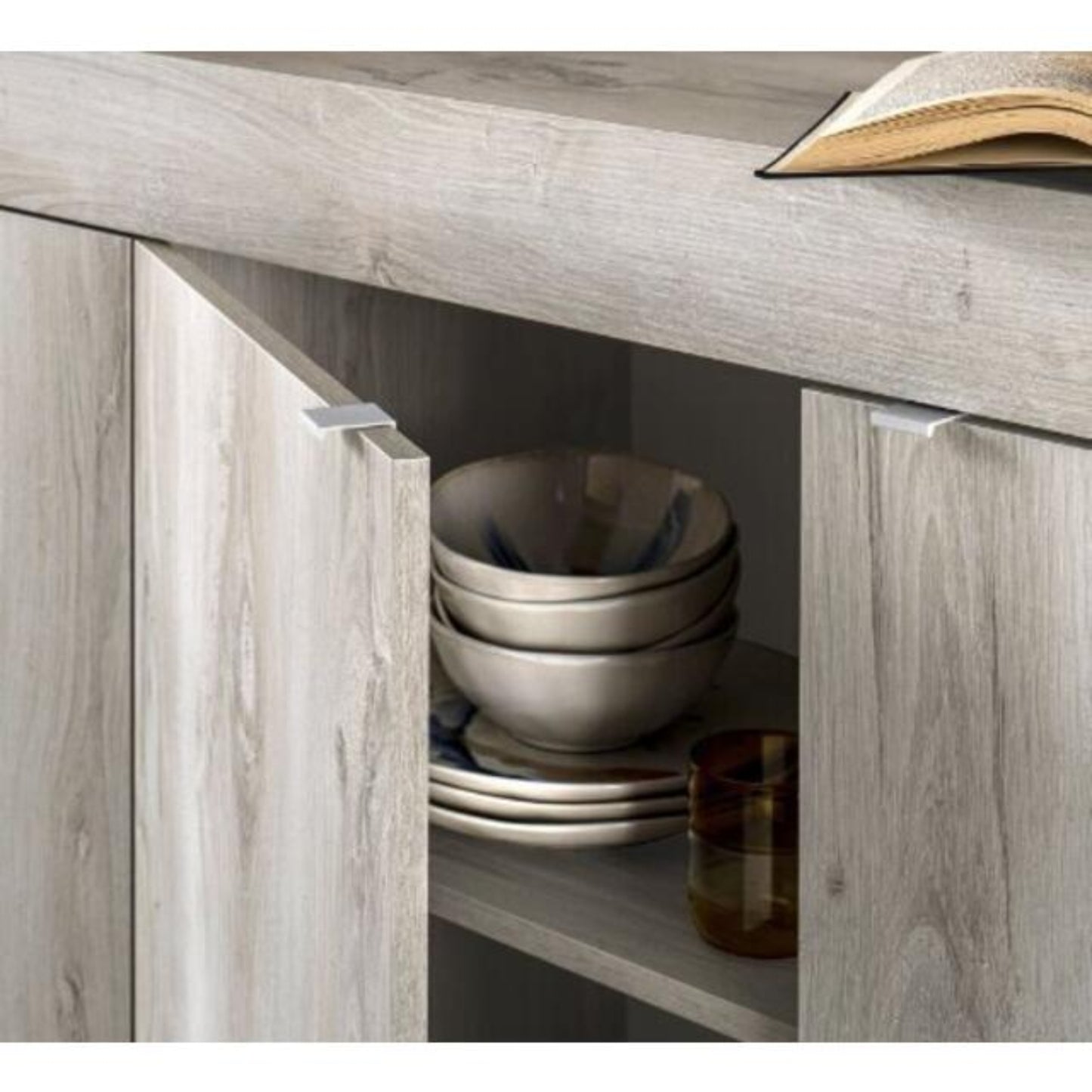 Urbino Sideboard, Four Door - White Pine Finish