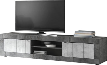 Como Large TV Unit - Anthracite and Grey Finish